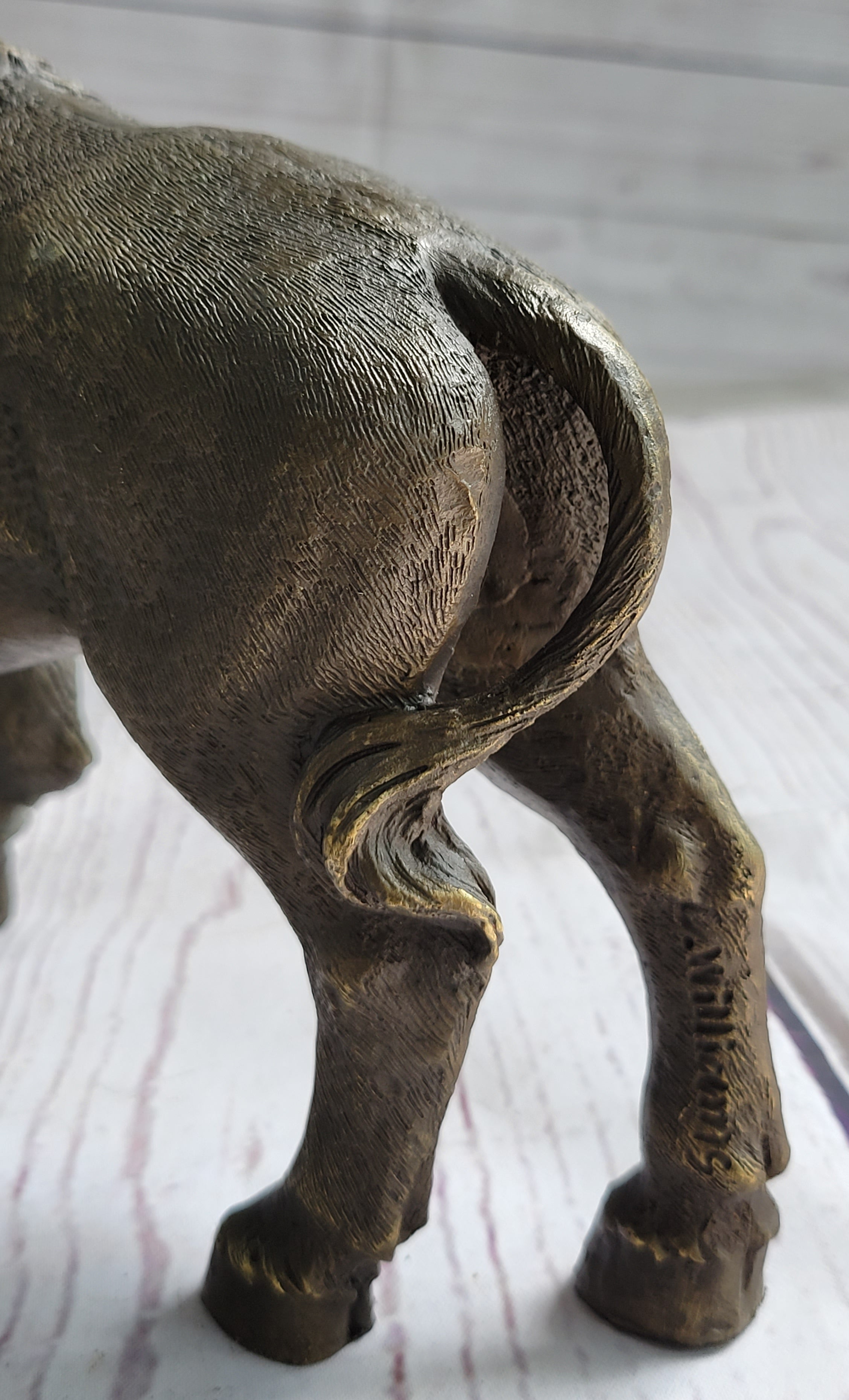 American Buffalo Bull Bison Bronze Metal Figure 8" x 11"