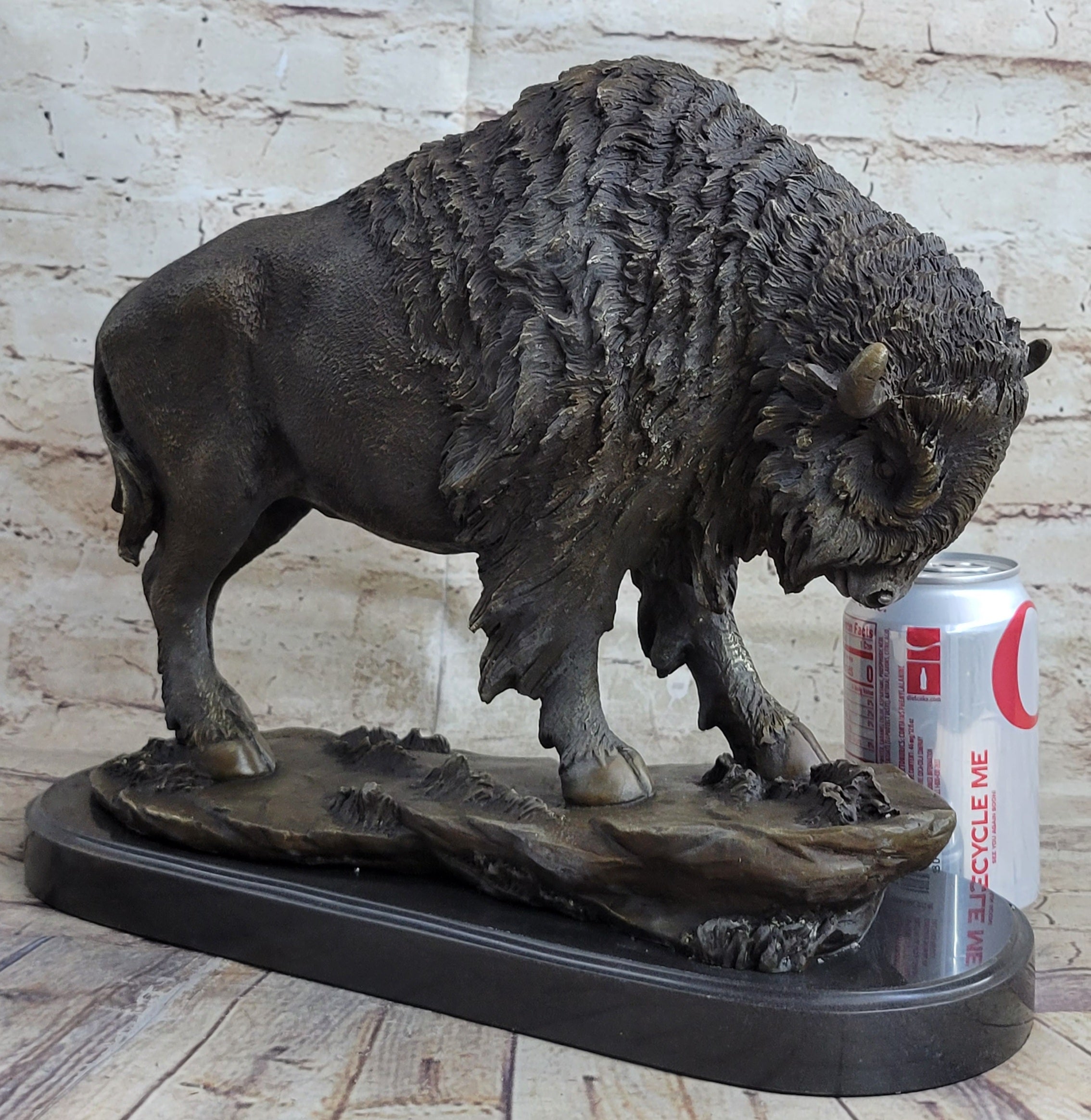 American Bison Buffalo Bronze Sculpture Wildlife Art Deco