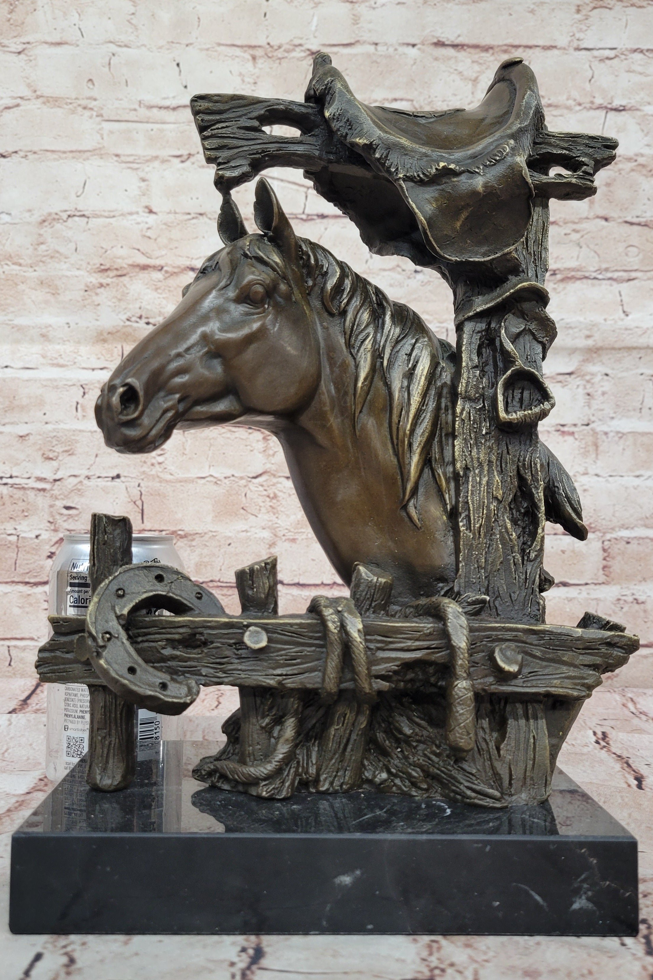 Lost Wax Bronze Bust of Horse in Stables by Milo