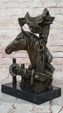 Lost Wax Bronze Bust of Horse in Stables by Milo