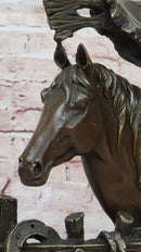 Lost Wax Bronze Bust of Horse in Stables by Milo