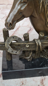 Lost Wax Bronze Bust of Horse in Stables by Milo