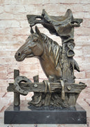 Lost Wax Bronze Bust of Horse in Stables by Milo