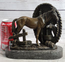 Horses Foal Equestrian Bronze Metal Sculpture Signed Art