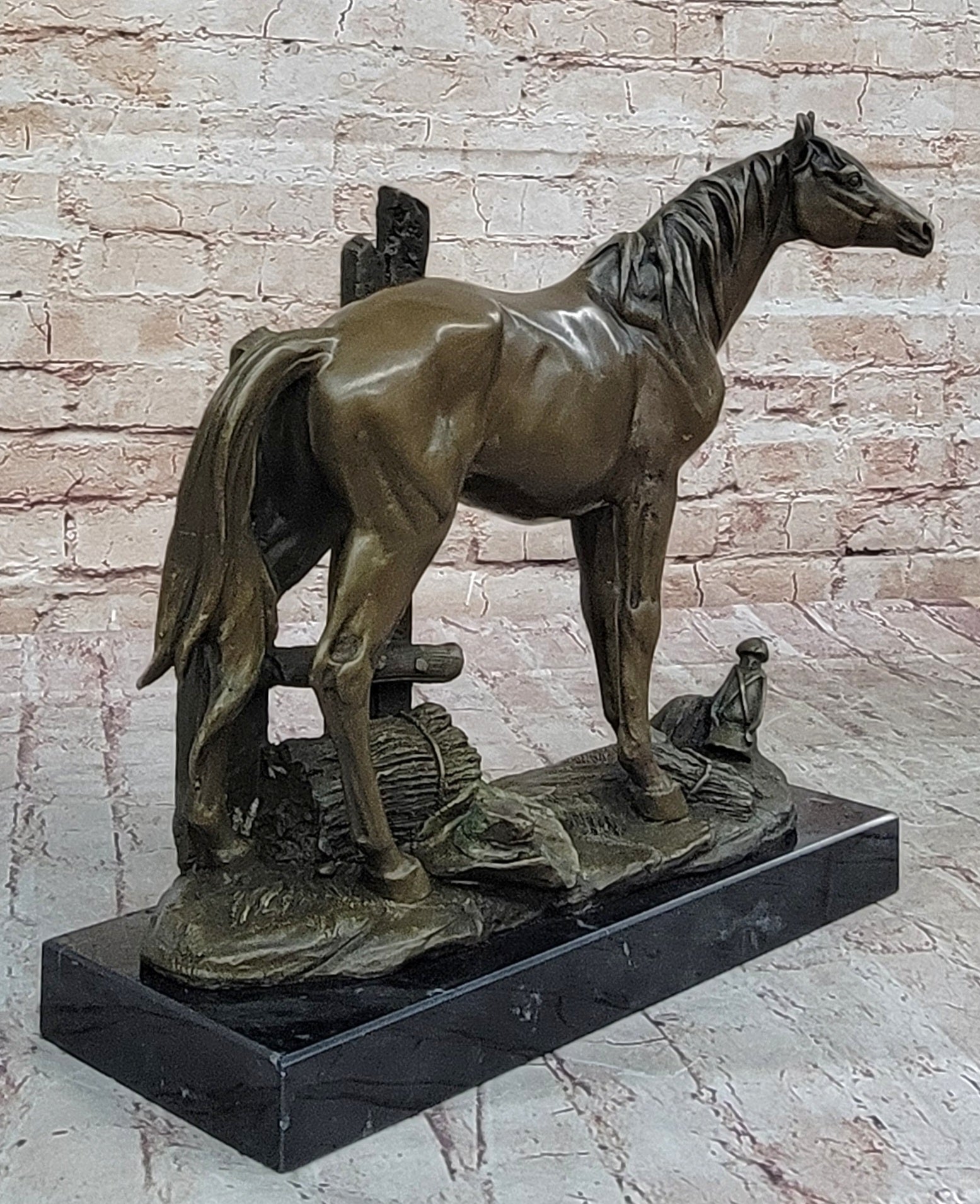 Horse at the Stable Bronze Sculpture Equestrian Art