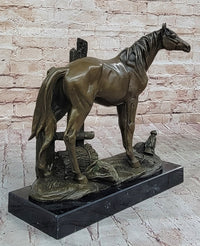Horse at the Stable Bronze Sculpture Equestrian Art