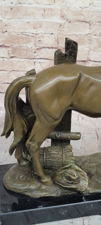 Horse at the Stable Bronze Sculpture Equestrian Art