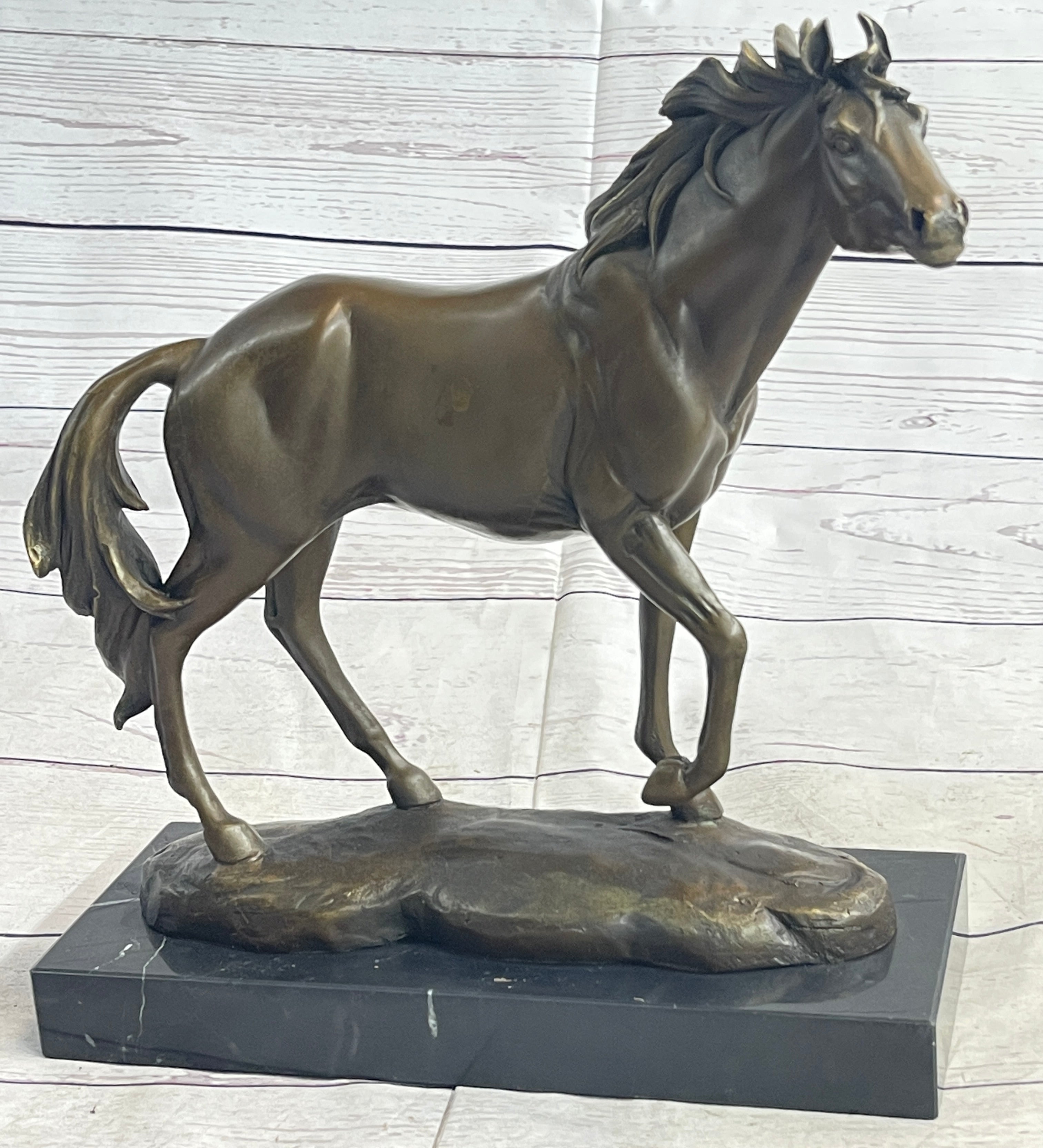 Large Arabian Horse Bronze Sculpture By Williams