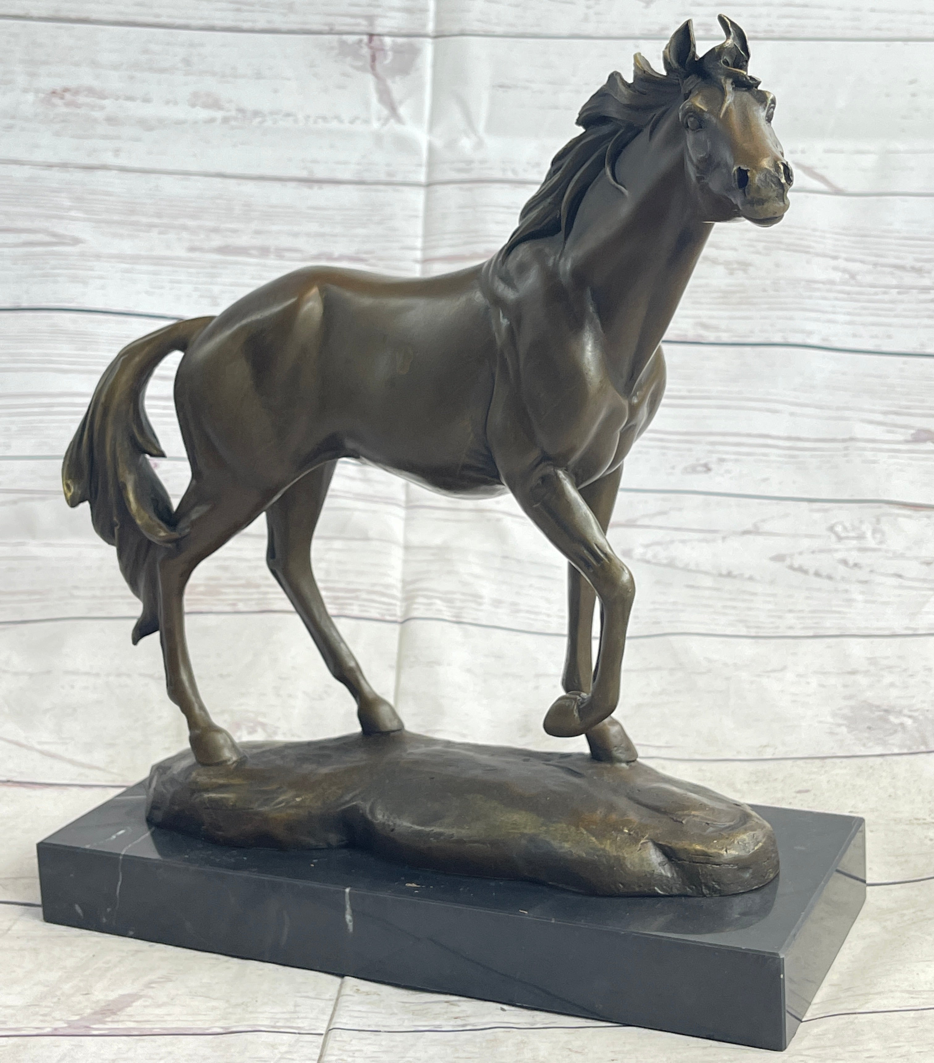 Large Arabian Horse Bronze Sculpture By Williams