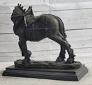 Budweiser Clydesdale Bronze Sculpture on Marble Base