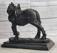 Budweiser Clydesdale Bronze Sculpture on Marble Base