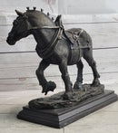 Budweiser Clydesdale Bronze Sculpture on Marble Base