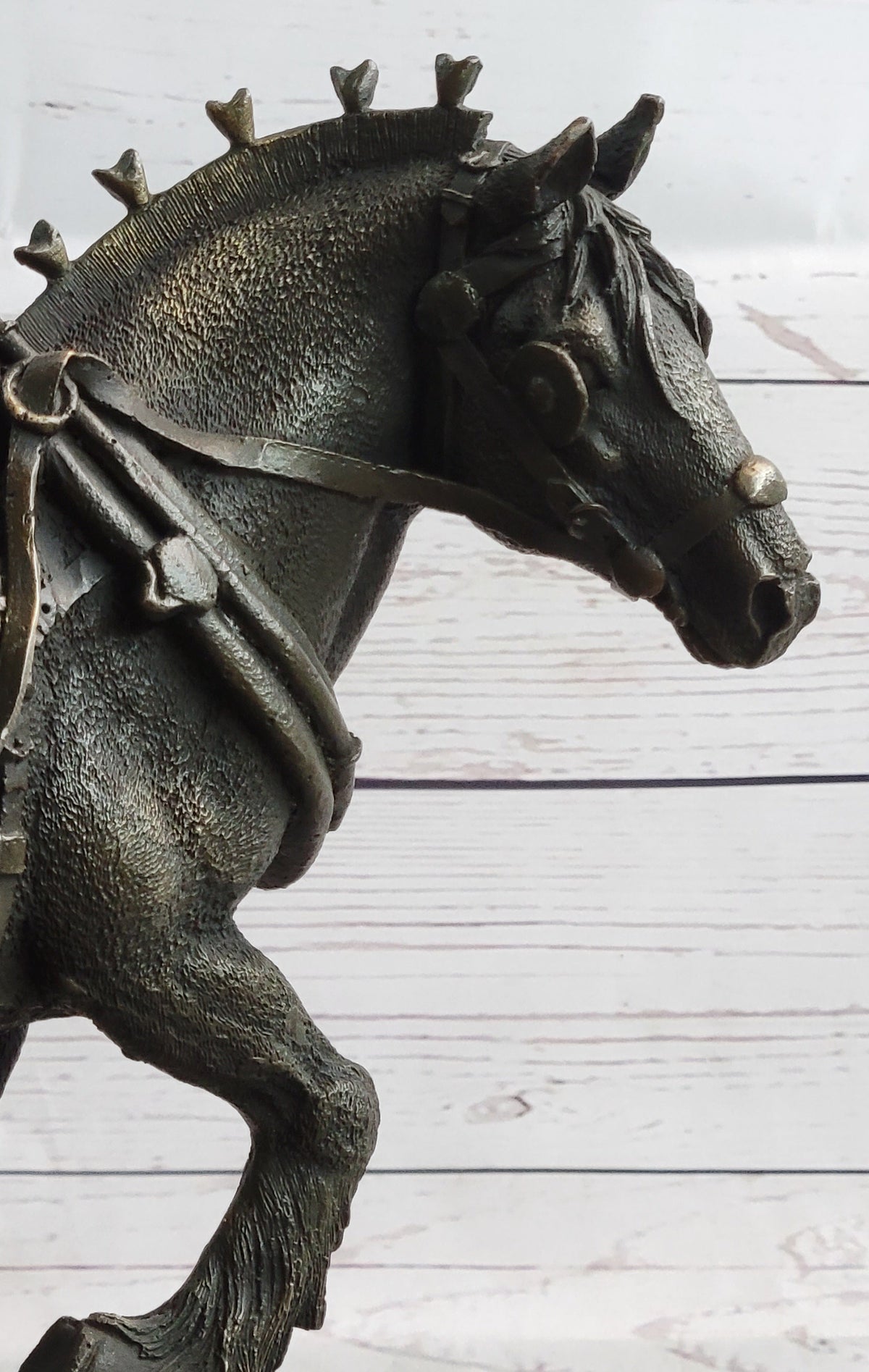 Budweiser Clydesdale Bronze Sculpture on Marble Base