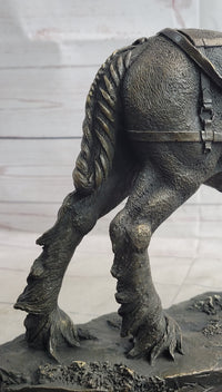 Budweiser Clydesdale Bronze Sculpture on Marble Base