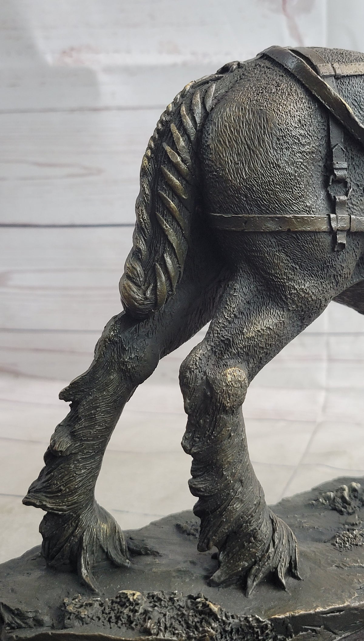 Budweiser Clydesdale Bronze Sculpture on Marble Base