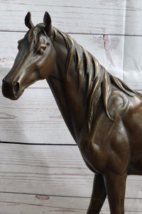 Two Horses Bronze Sculpture after PJ Mene on Marble Base