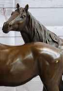 Two Horses Bronze Sculpture after PJ Mene on Marble Base