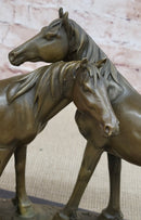 Necking Horses Bronze Sculpture Equestrian Barn Stables
