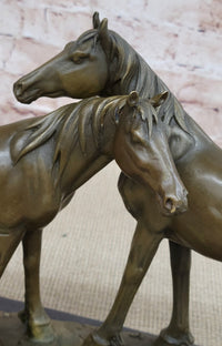 Necking Horses Bronze Sculpture Equestrian Barn Stables