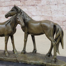 Necking Horses Bronze Sculpture Equestrian Barn Stables