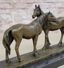 Necking Horses Bronze Sculpture Equestrian Barn Stables
