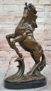 Rearing Horse Bronze Sculpture Equestrian Stables Western
