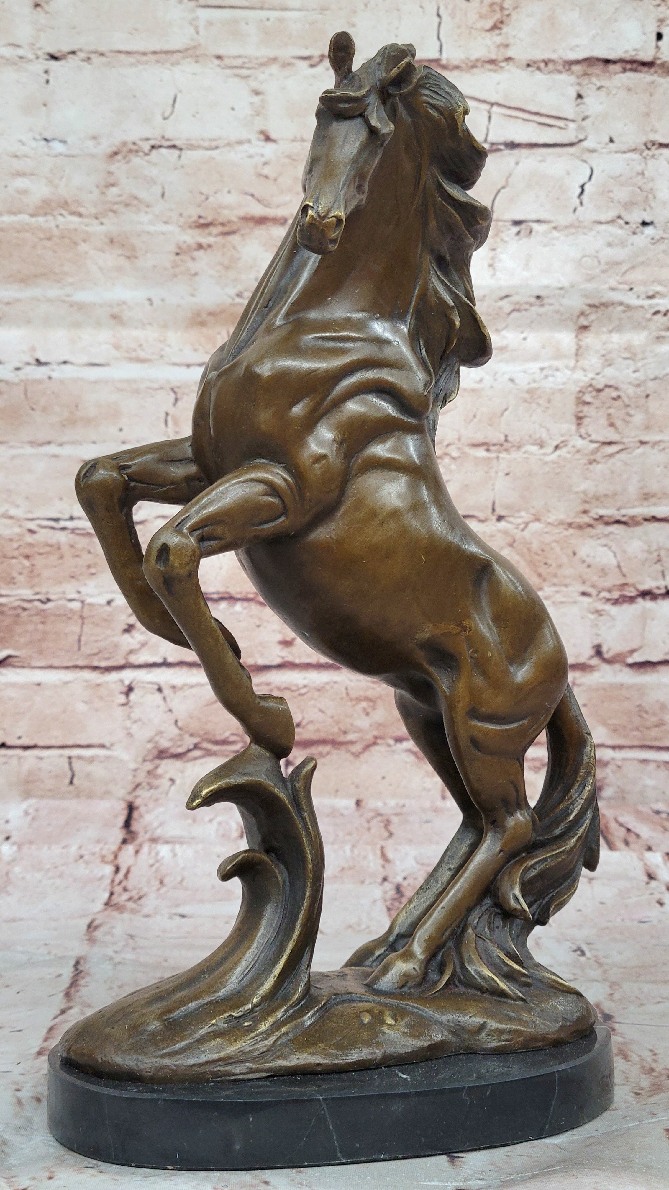 Rearing Horse Bronze Sculpture Equestrian Stables Western