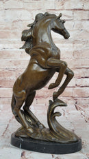 Rearing Horse Bronze Sculpture Equestrian Stables Western