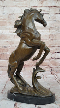 Rearing Horse Bronze Sculpture Equestrian Stables Western