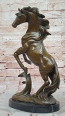 Rearing Horse Bronze Sculpture Equestrian Stables Western