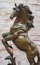Rearing Horse Bronze Sculpture Equestrian Stables Western