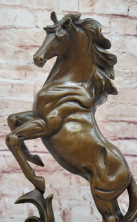 Rearing Horse Bronze Sculpture Equestrian Stables Western