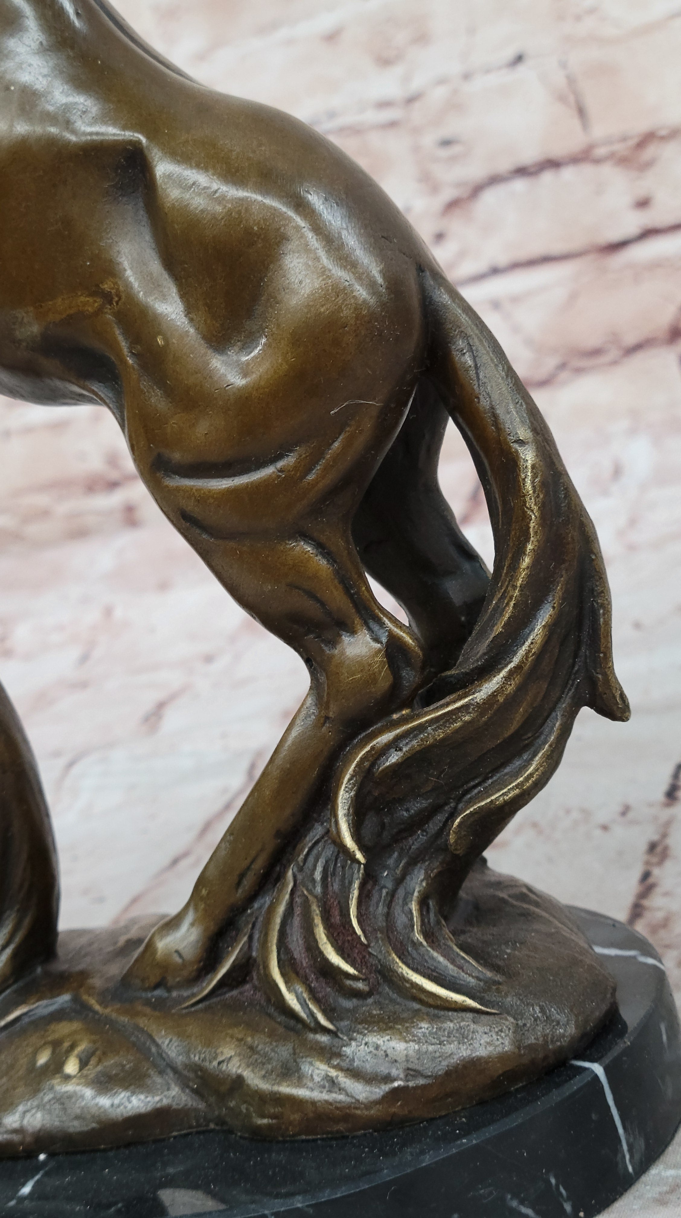 Rearing Horse Bronze Sculpture Equestrian Stables Western