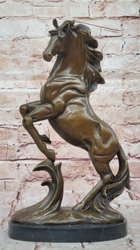 Rearing Horse Bronze Sculpture Equestrian Stables Western