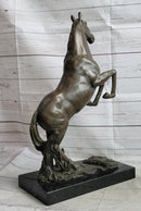 Rearing Arabian Horse Stallion Bronze Sculpture Equestrian