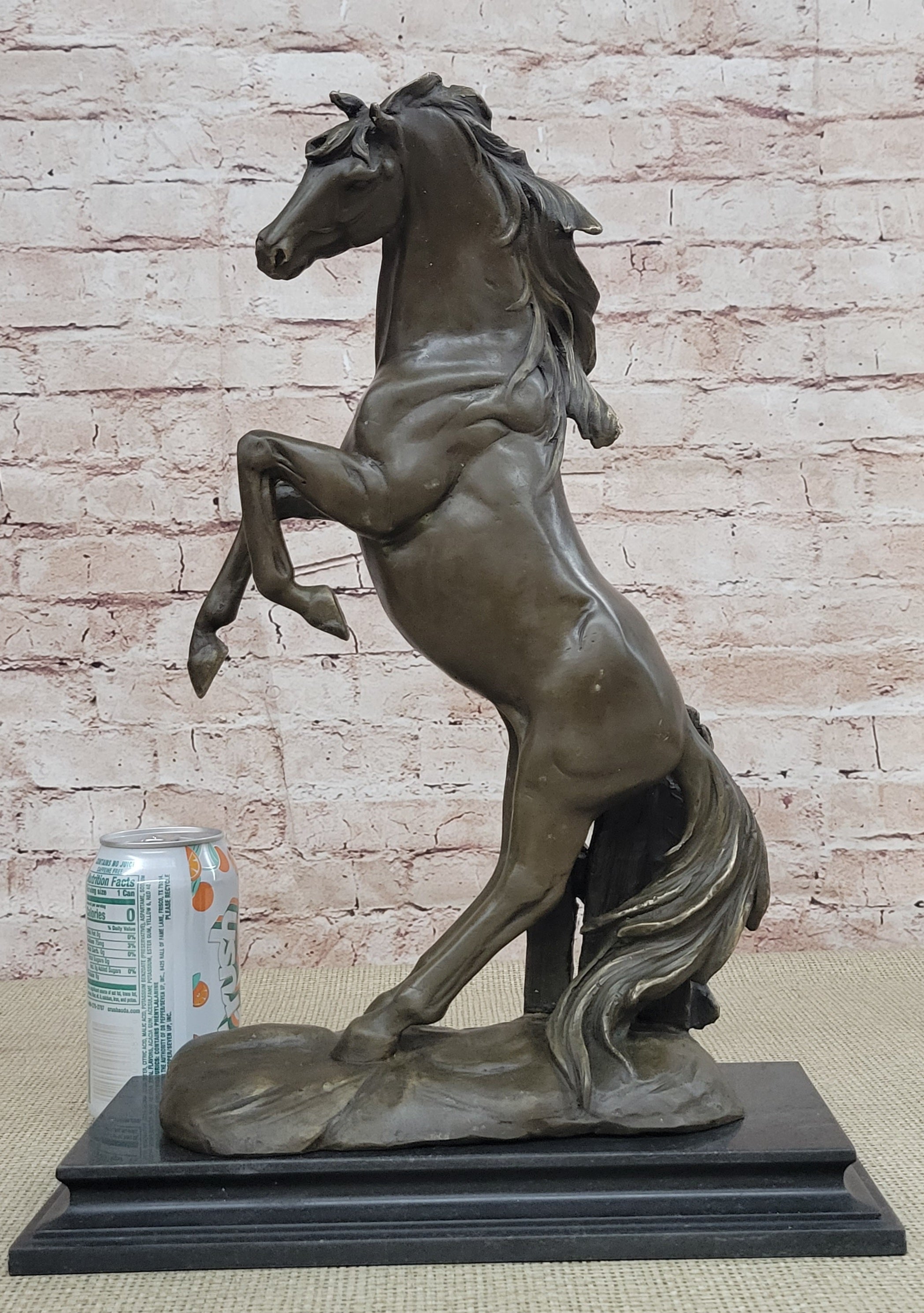 Rearing Stallion Horse Bronze Sculpture Signed Art