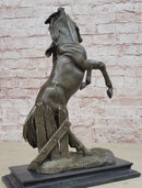 Rearing Stallion Horse Bronze Sculpture Signed Art