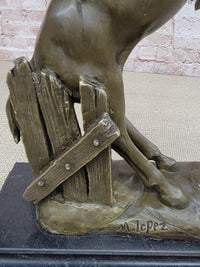 Rearing Stallion Horse Bronze Sculpture Signed Art
