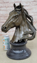 Milo Gorgeous Bust Horse Head Bronze Sculpture Art Deco