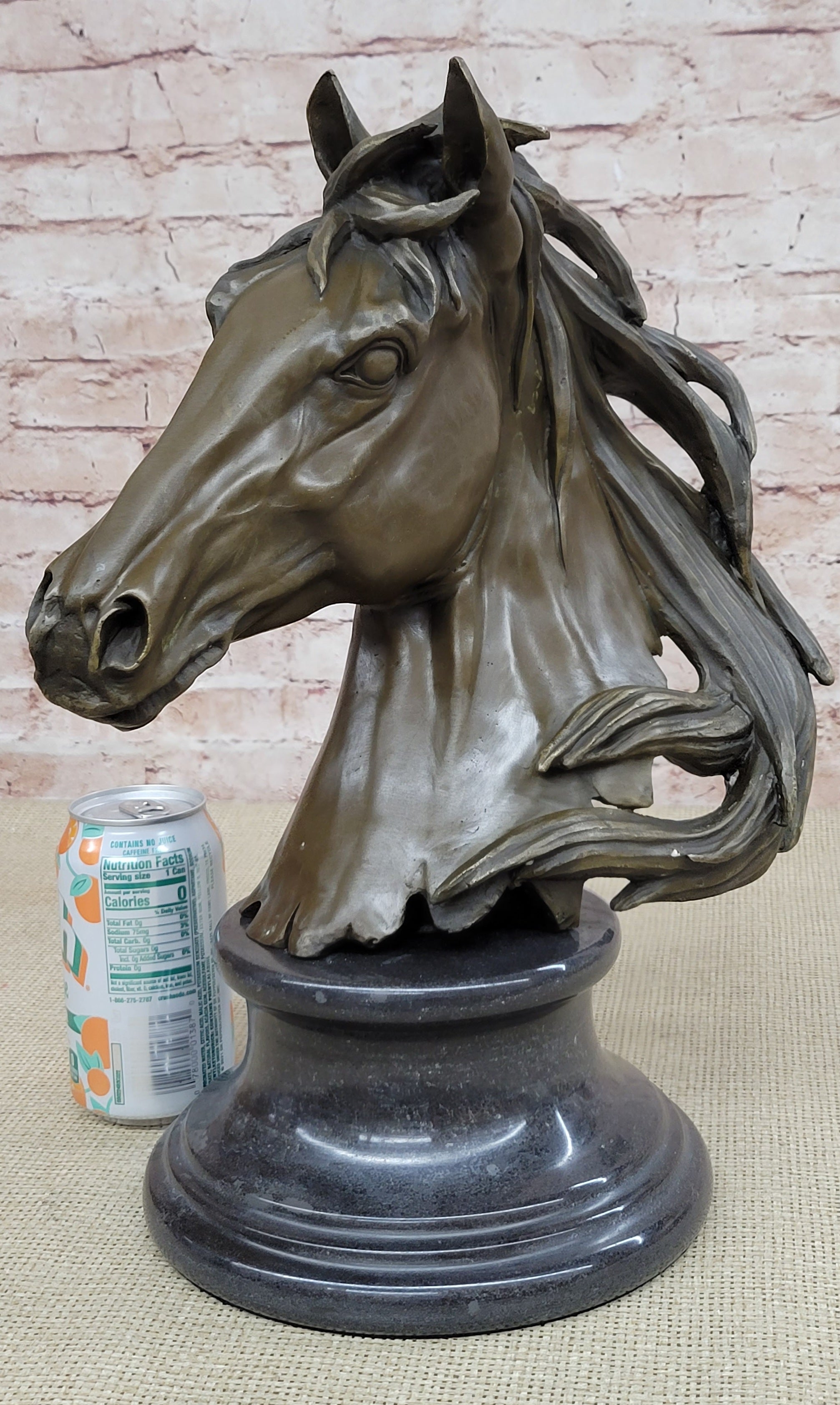 Milo Gorgeous Bust Horse Head Bronze Sculpture Art Deco