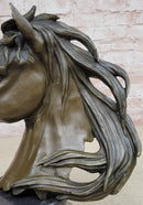 Milo Gorgeous Bust Horse Head Bronze Sculpture Art Deco