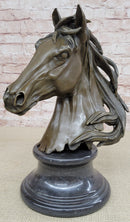 Milo Gorgeous Bust Horse Head Bronze Sculpture Art Deco