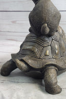 Tortoise and the Hare Aesop Fable Bronze Sculpture Signed Art