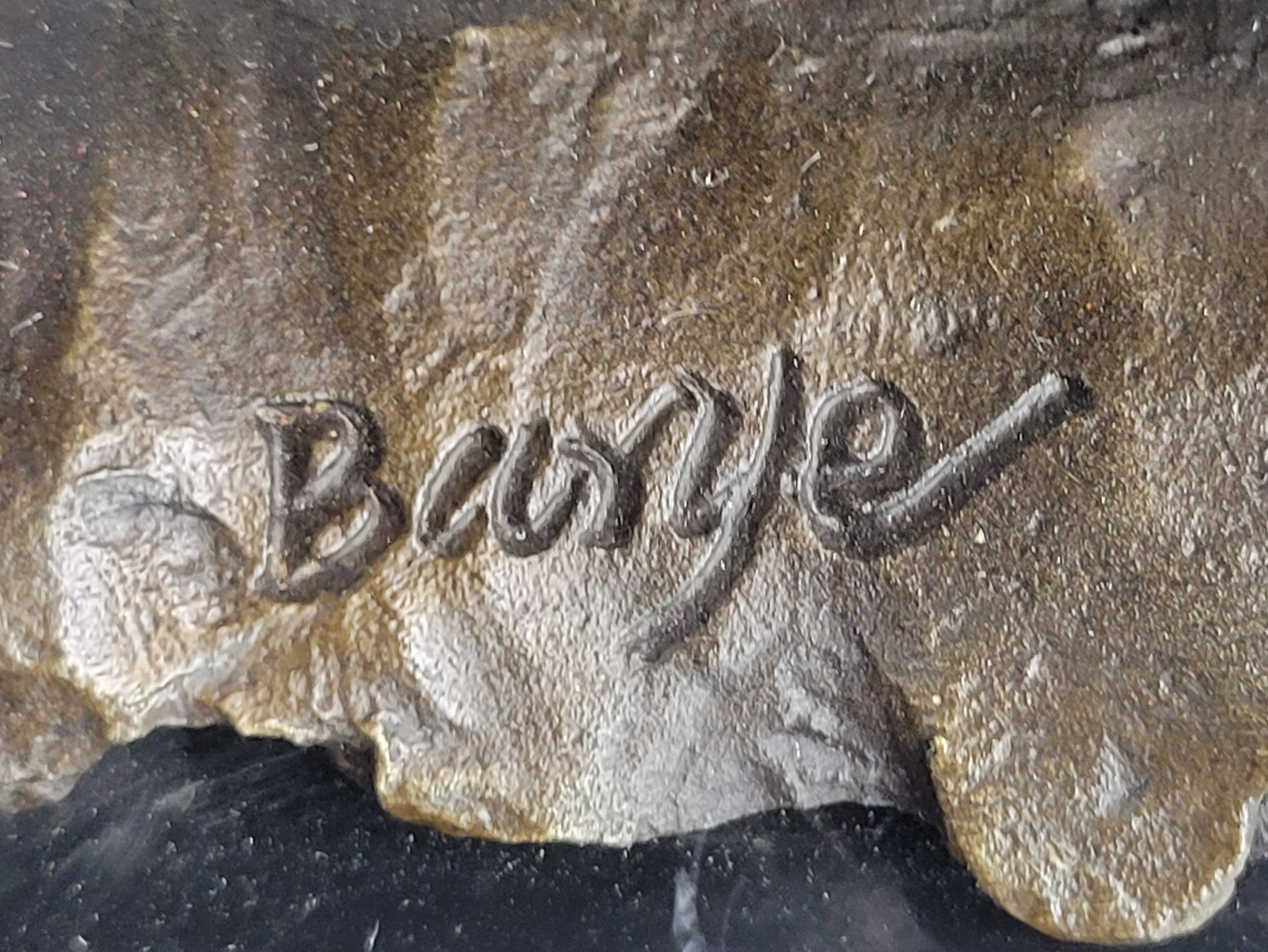 Howling Wolf Bronze Sculpture Signed Art on Marble Base