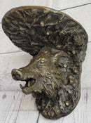 Heavy Solid Cast Bronze Wall Brackets Sconces Shelf Boars Acorns