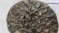 Heavy Solid Cast Bronze Wall Brackets Sconces Shelf Boars Acorns