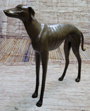 Art Deco Dark Patine Greyhound Dog Bronze Sculpture