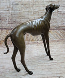 Art Deco Dark Patine Greyhound Dog Bronze Sculpture