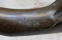 Art Deco Dark Patine Greyhound Dog Bronze Sculpture