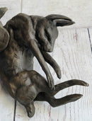 Wall Mounted Bronze Sculpture Retriever Dog with Rabbit 12" x 17"